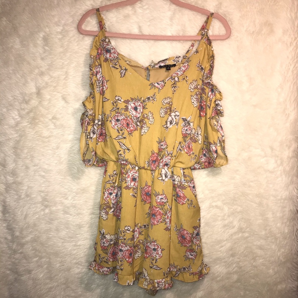 Altar'd State Yellow Floral Romper
